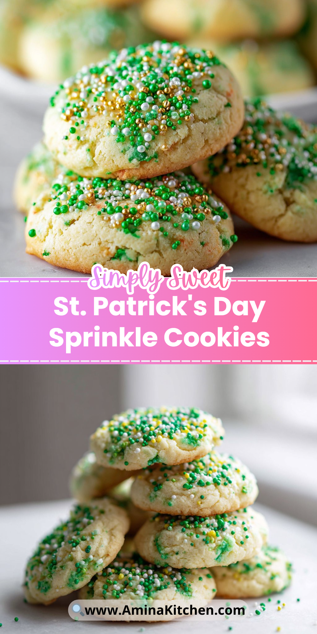 St. Patrick's Day Sprinkle Cookies
