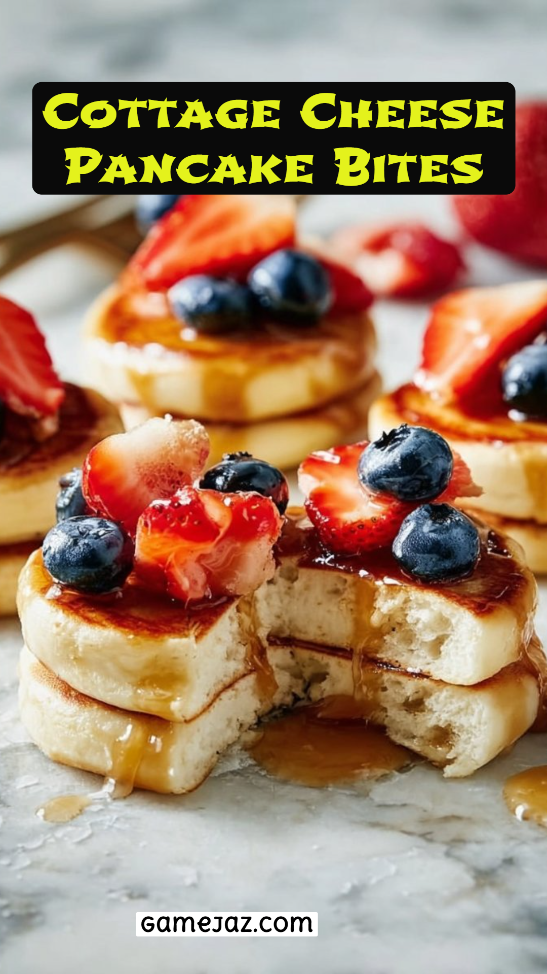 Cottage Cheese Pancake Bites