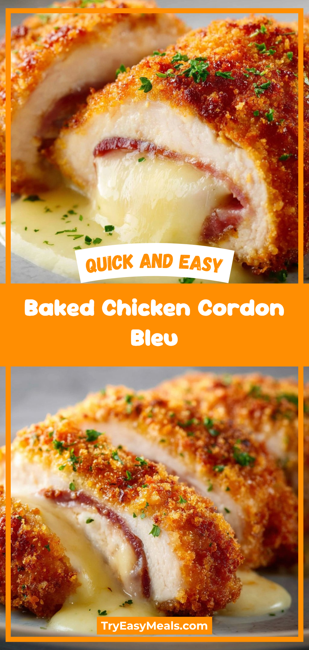 Baked Chicken Cordon Bleu