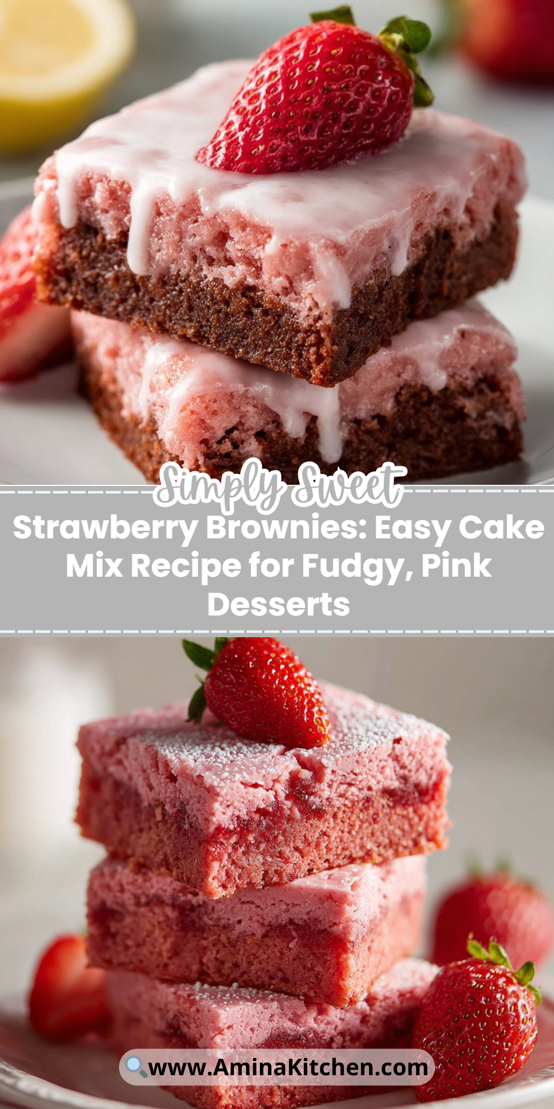 Strawberry Brownies: Easy Cake Mix Recipe for Fudgy, Pink Desserts