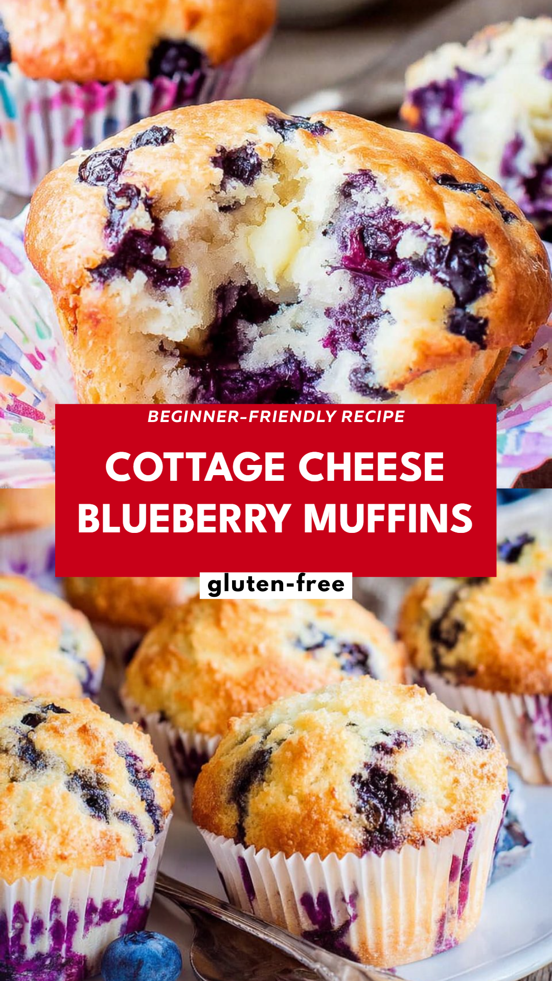 Cottage Cheese Blueberry Muffins