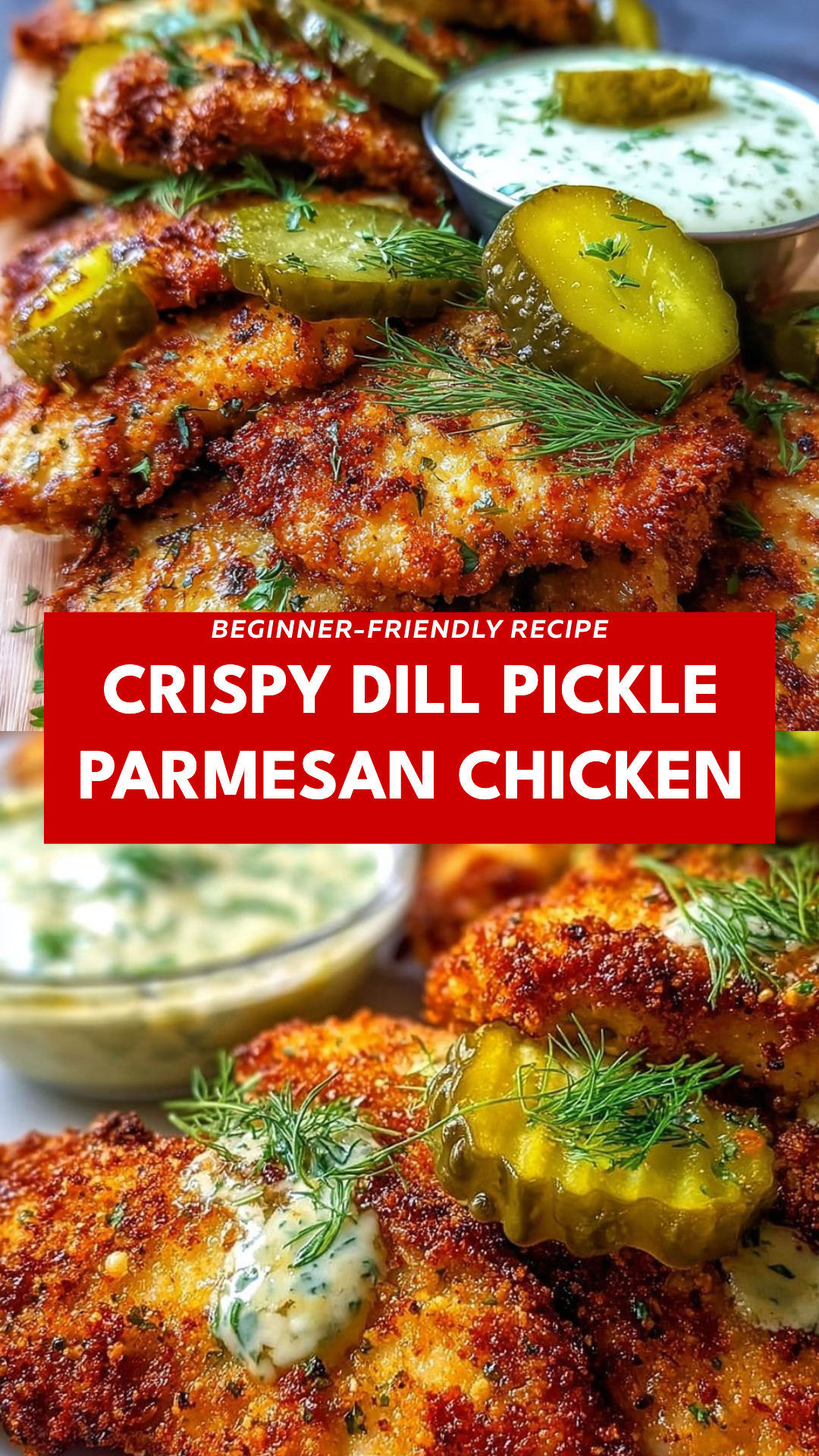Crispy Dill Pickle Parmesan Chicken