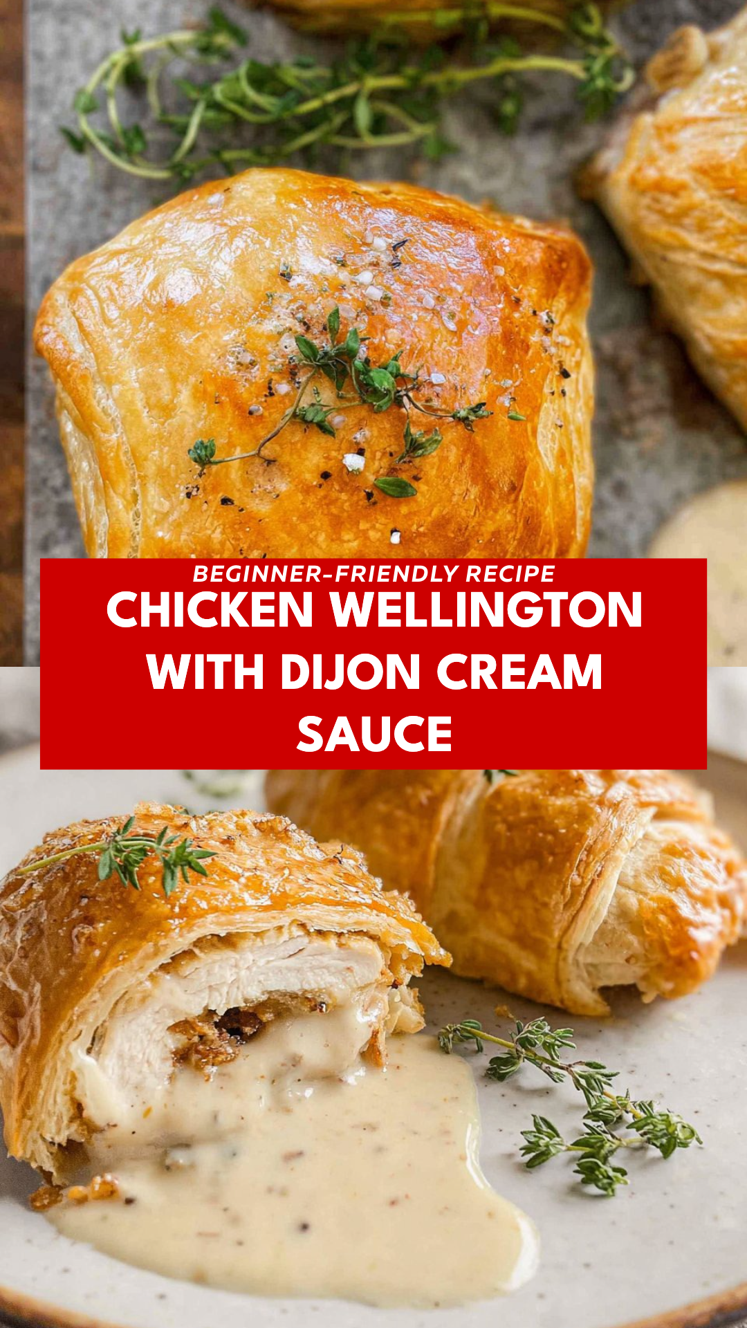 Chicken Wellington with Dijon Cream Sauce