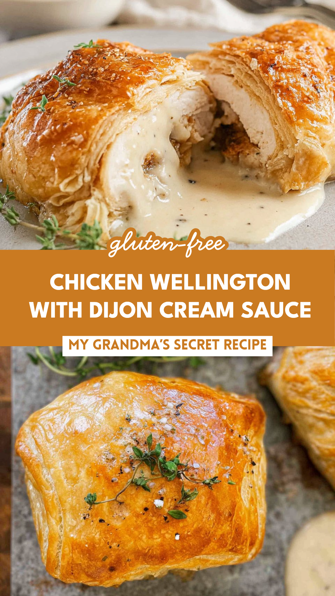 Chicken Wellington with Dijon Cream Sauce