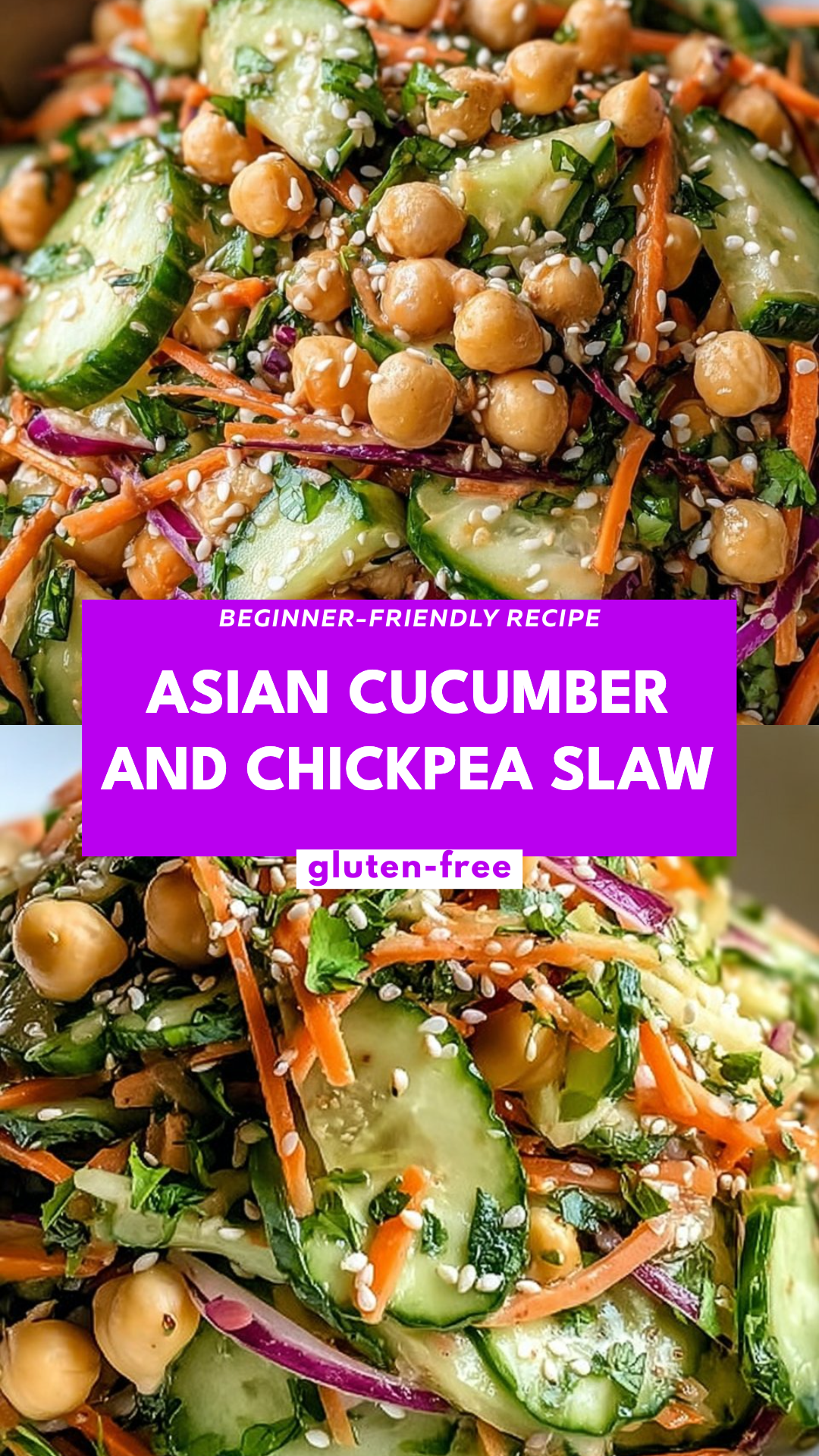 Asian Cucumber and Chickpea Slaw