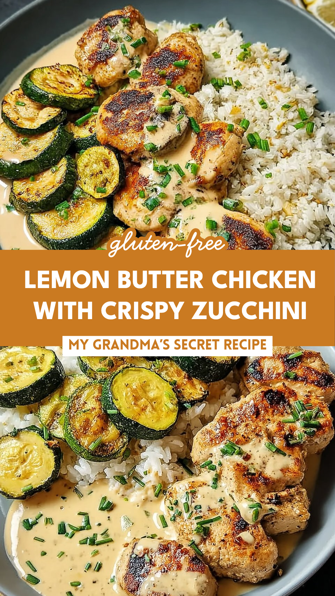 Lemon Butter Chicken with Crispy Zucchini
