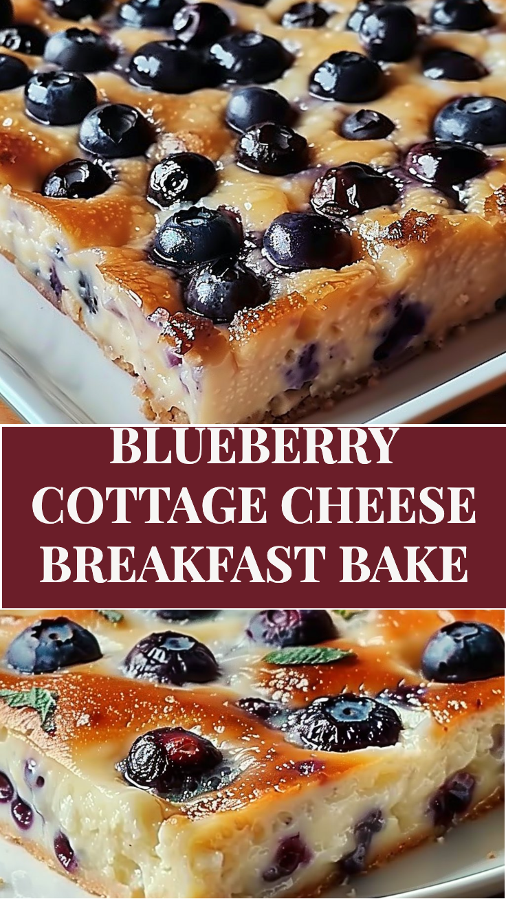 Blueberry Cottage Cheese Breakfast Bake