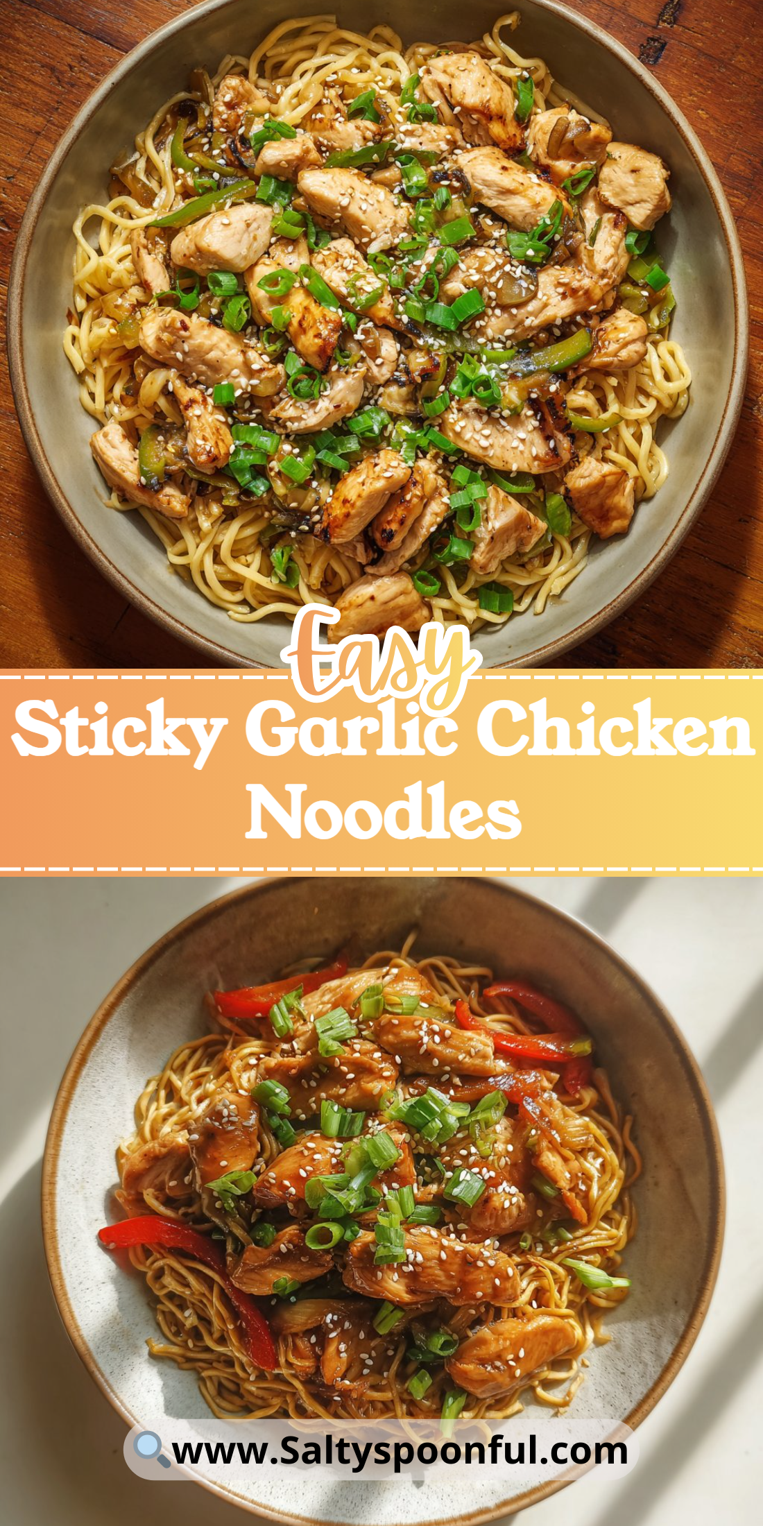 Sticky Garlic Chicken Noodles