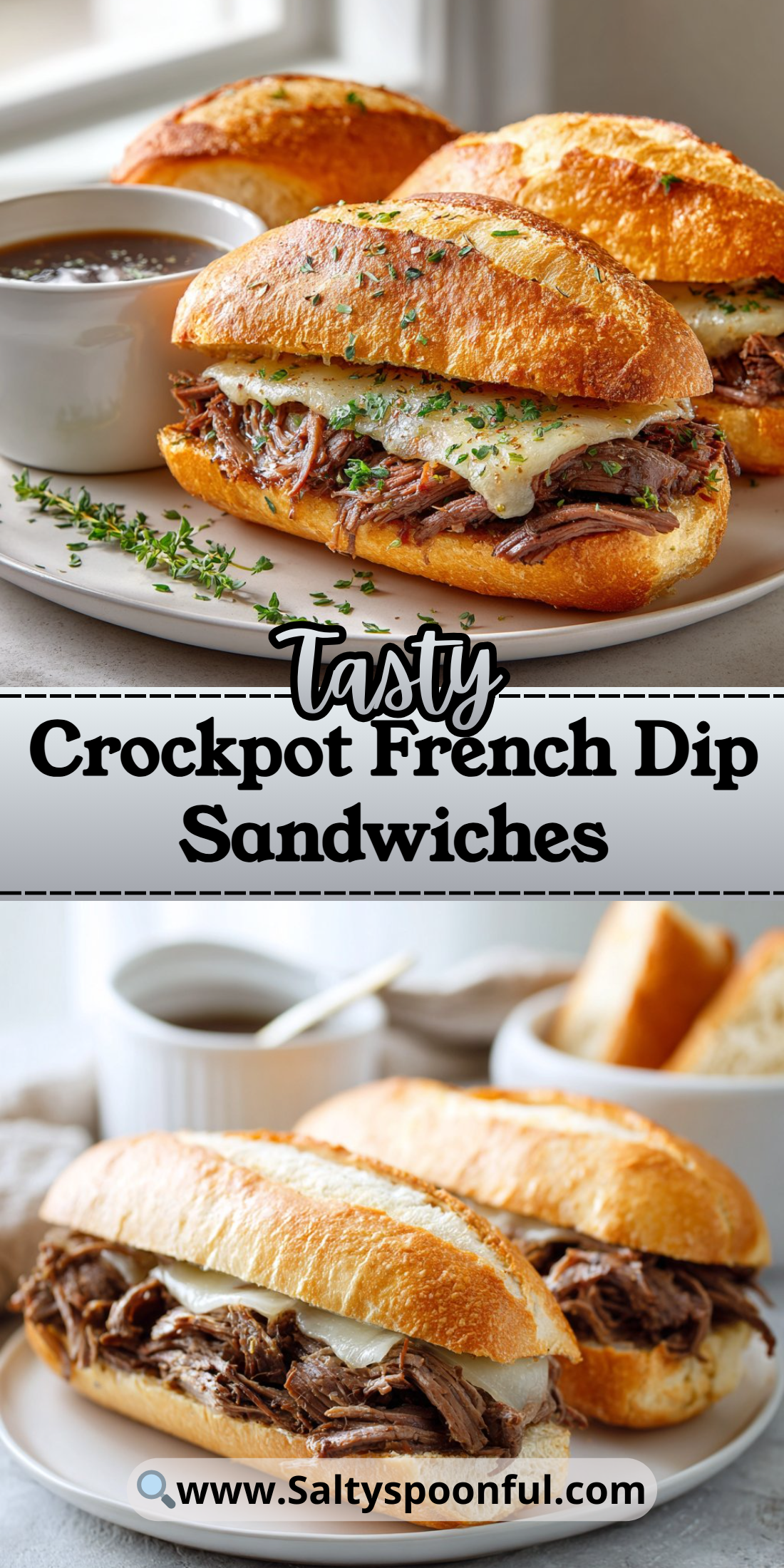 Crockpot French Dip Sandwiches