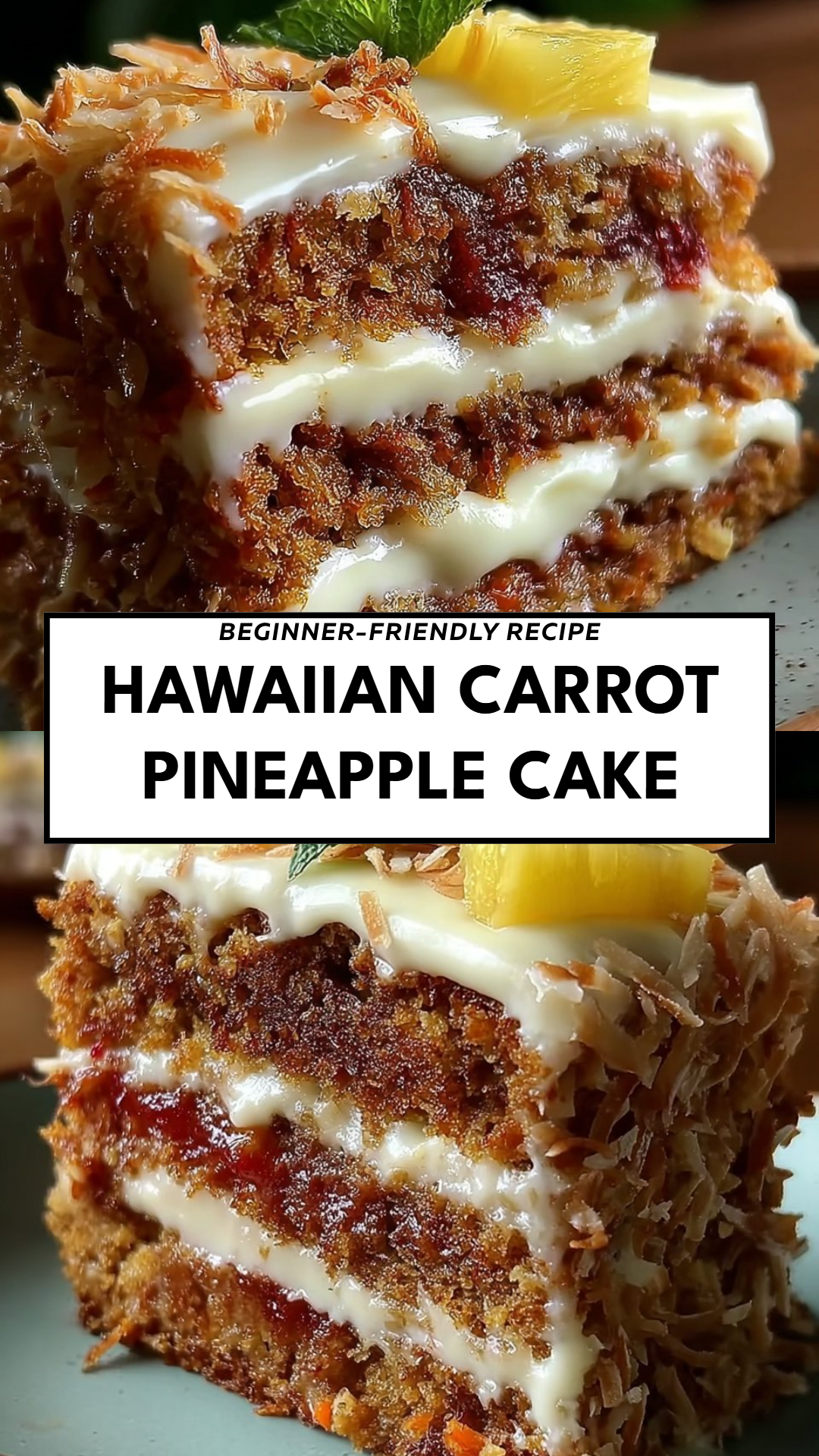 Hawaiian Carrot Pineapple Cake
