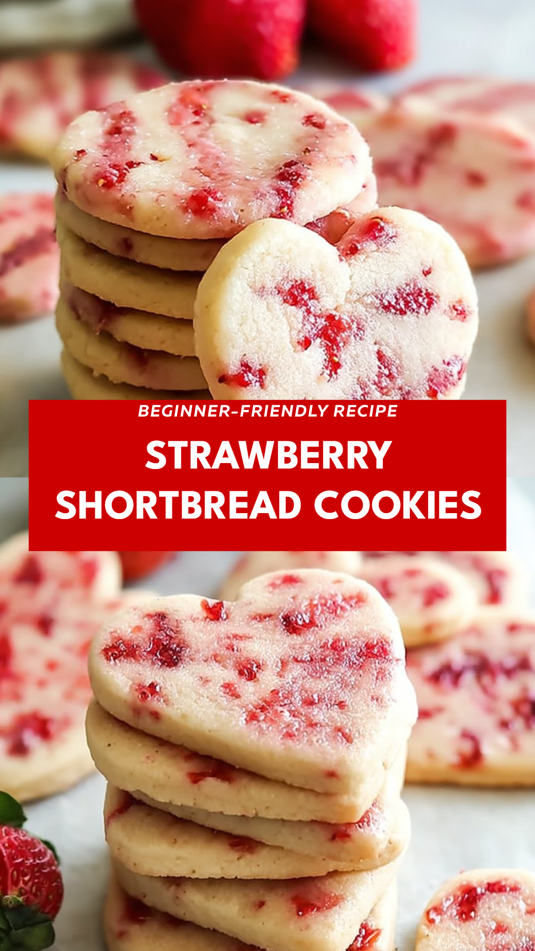 Strawberry Shortbread Cookies