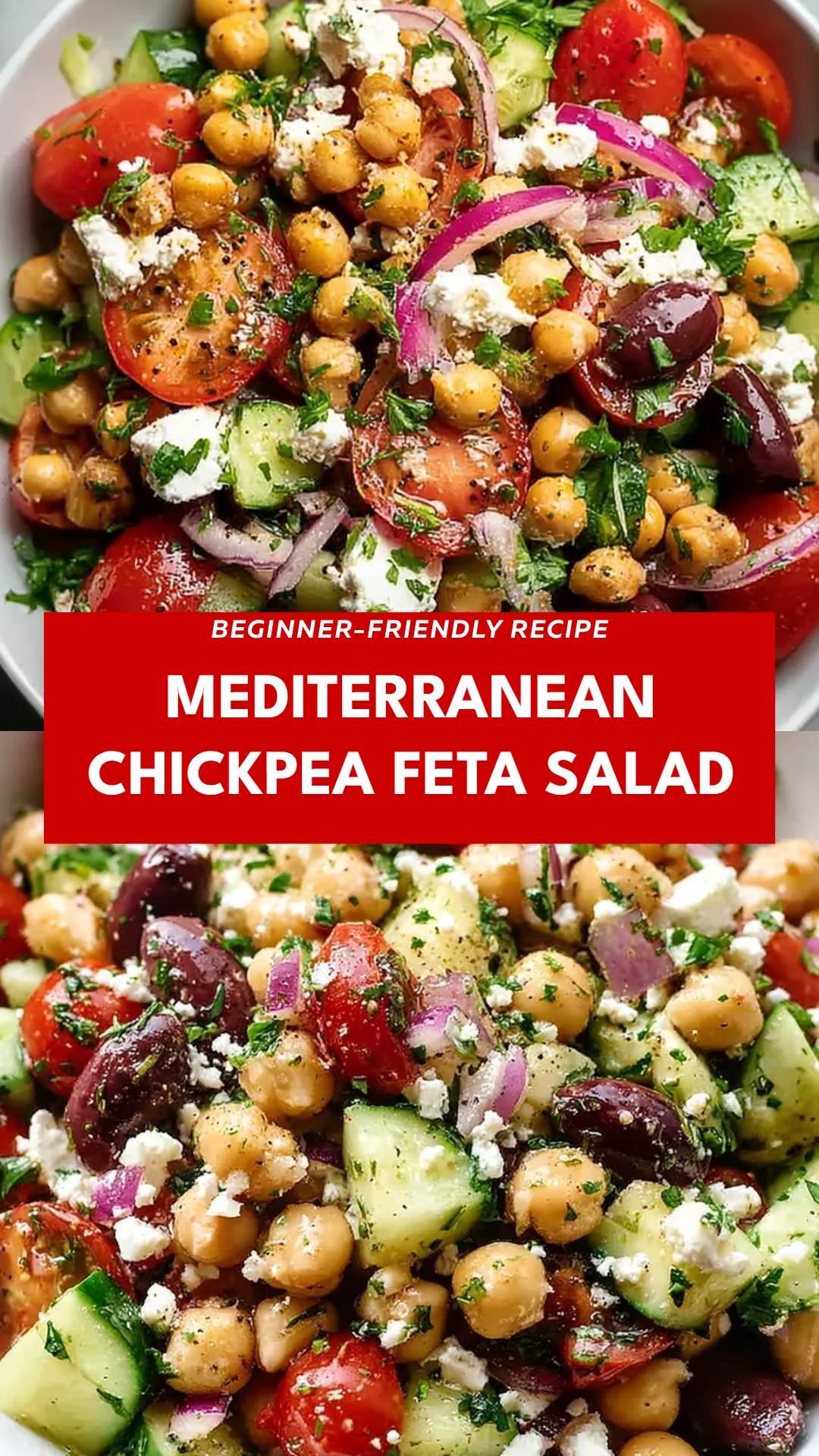 Mediterranean Chickpea Feta Salad