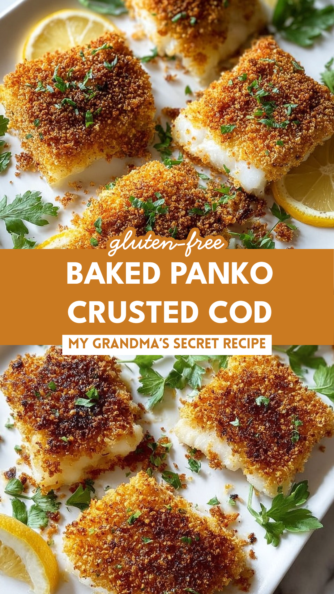 Baked Panko Crusted Cod