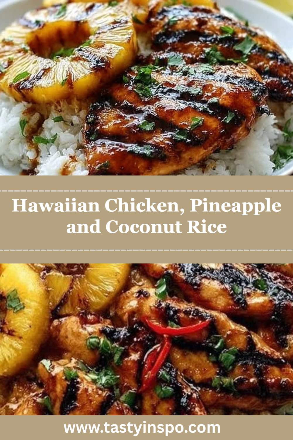 Hawaiian Chicken, Pineapple and Coconut Rice