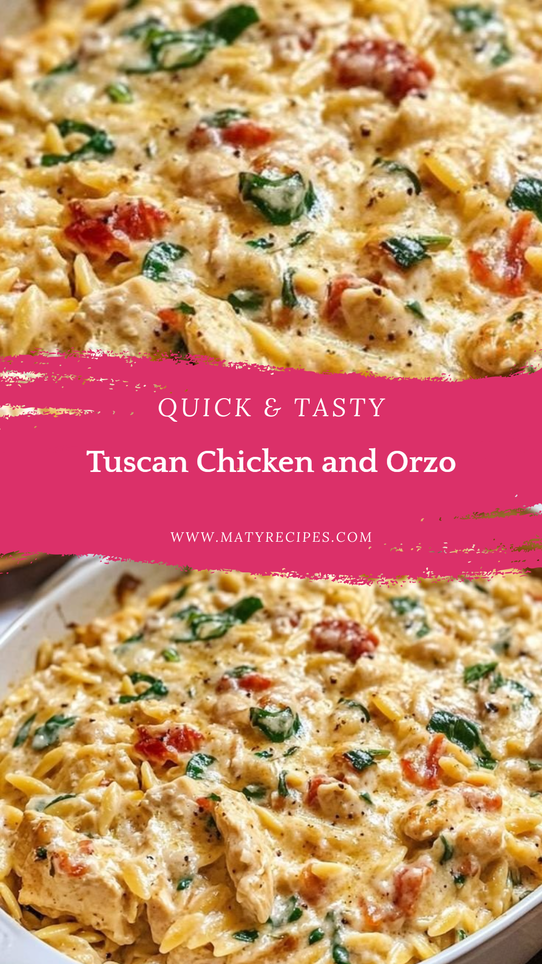 Tuscan Chicken and Orzo