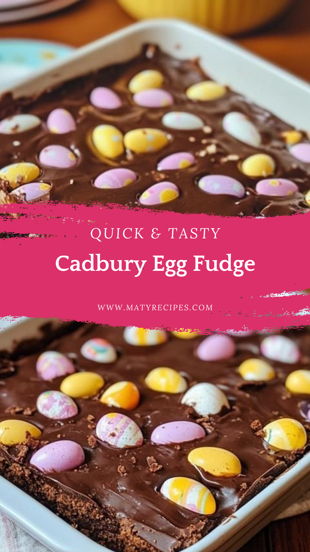 Cadbury Egg Fudge