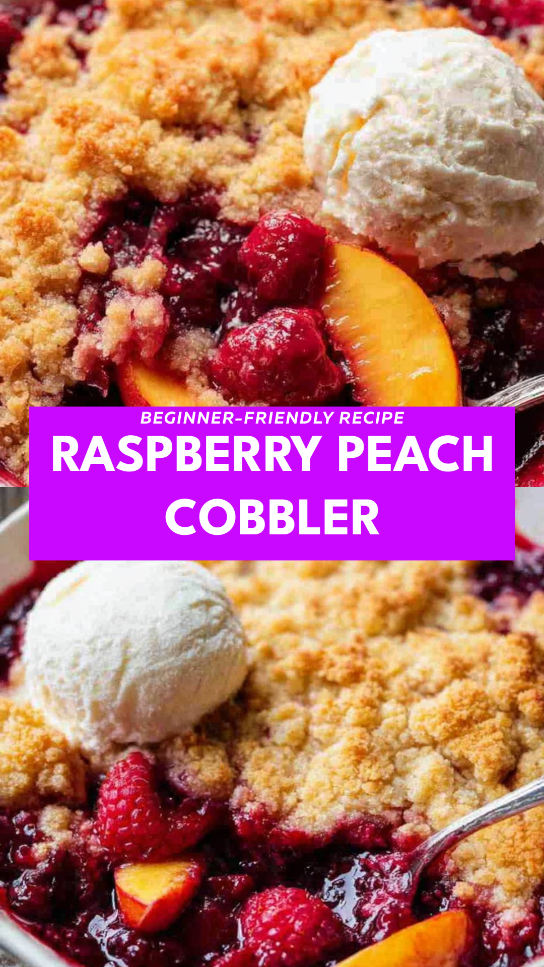 Raspberry Peach Cobbler