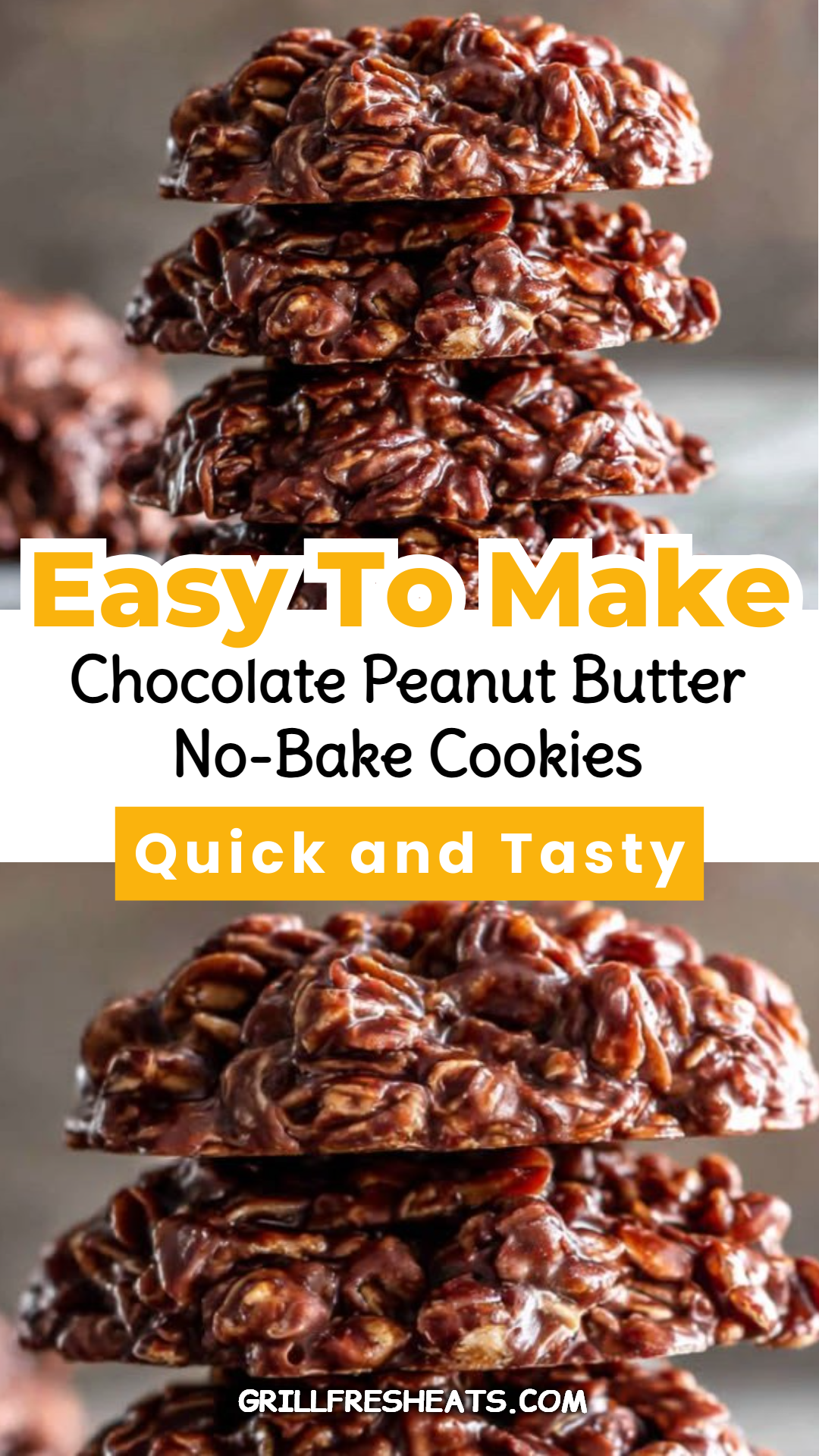 Chocolate Peanut Butter No-Bake Cookies