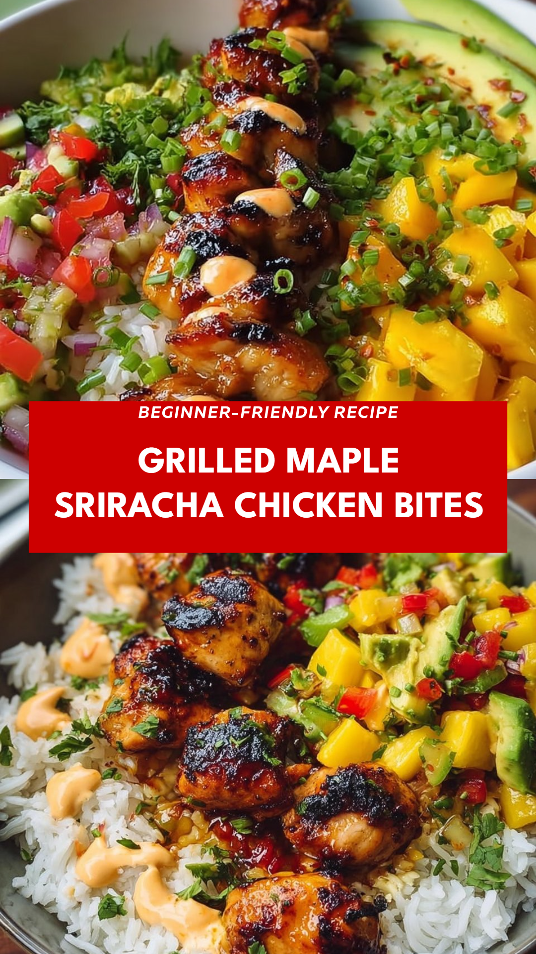 Grilled Maple Sriracha Chicken Bites