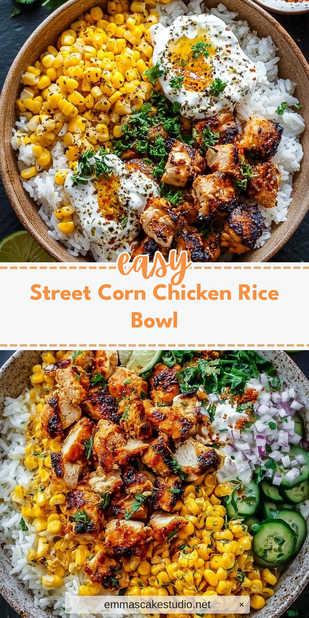 Street Corn Chicken Rice Bowl