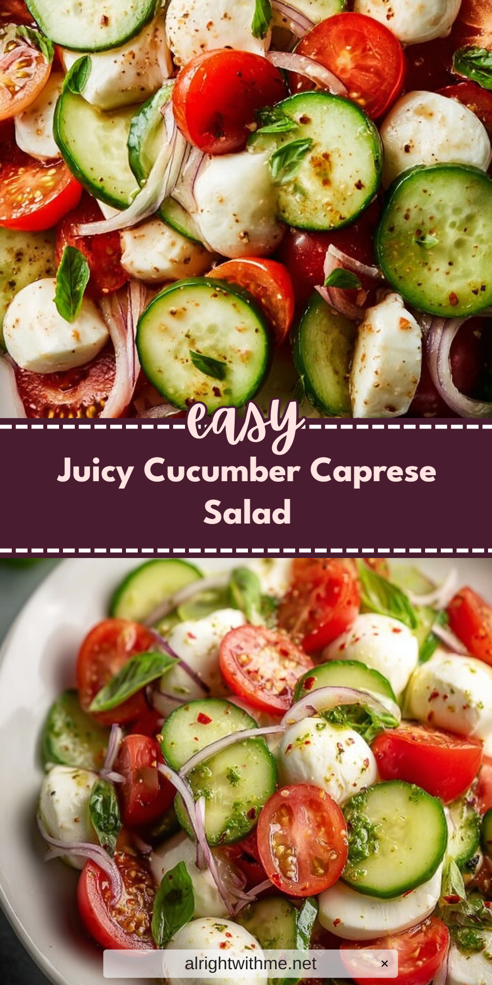 Juicy Cucumber Caprese Salad