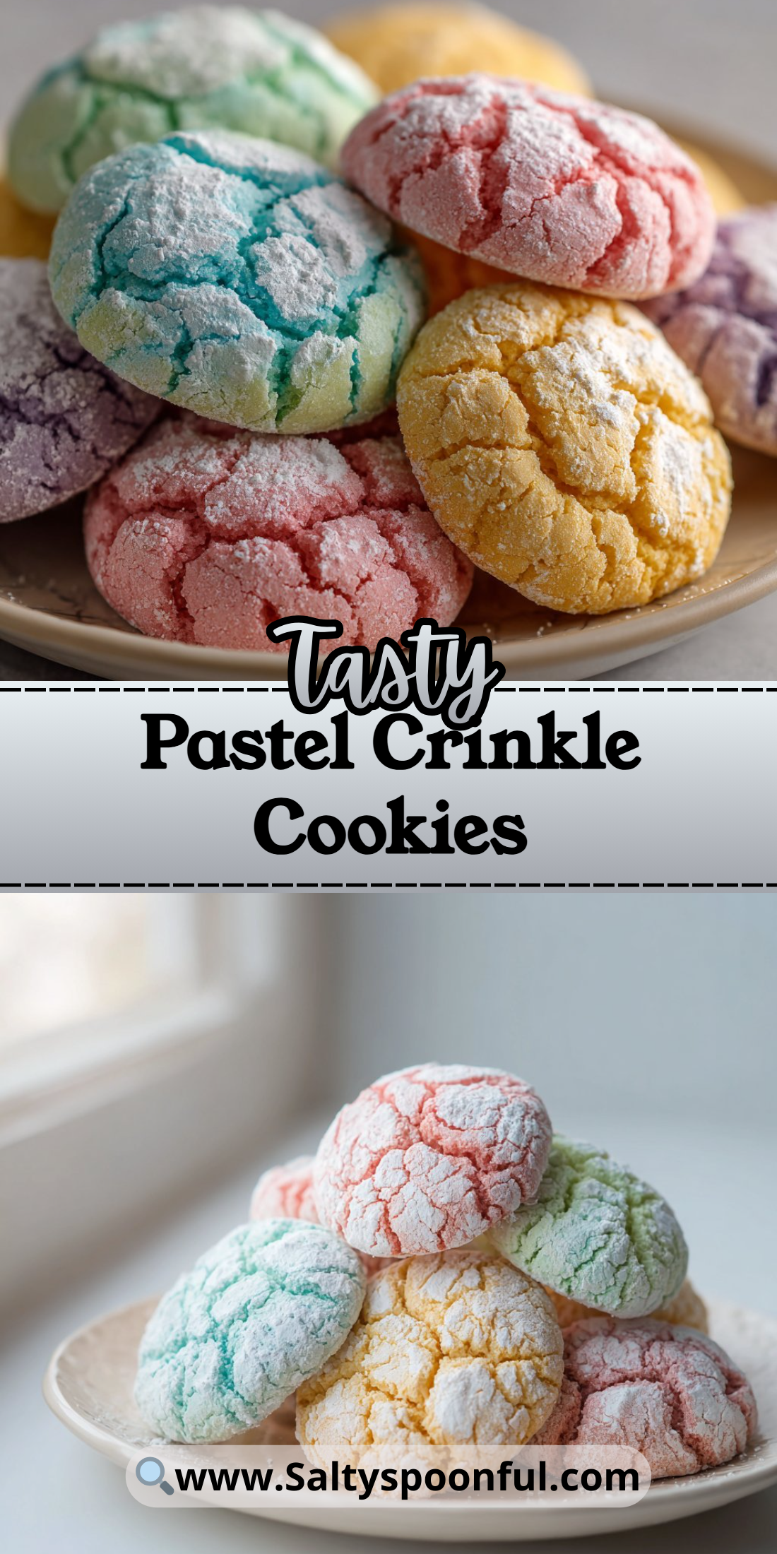 Pastel Crinkle Cookies