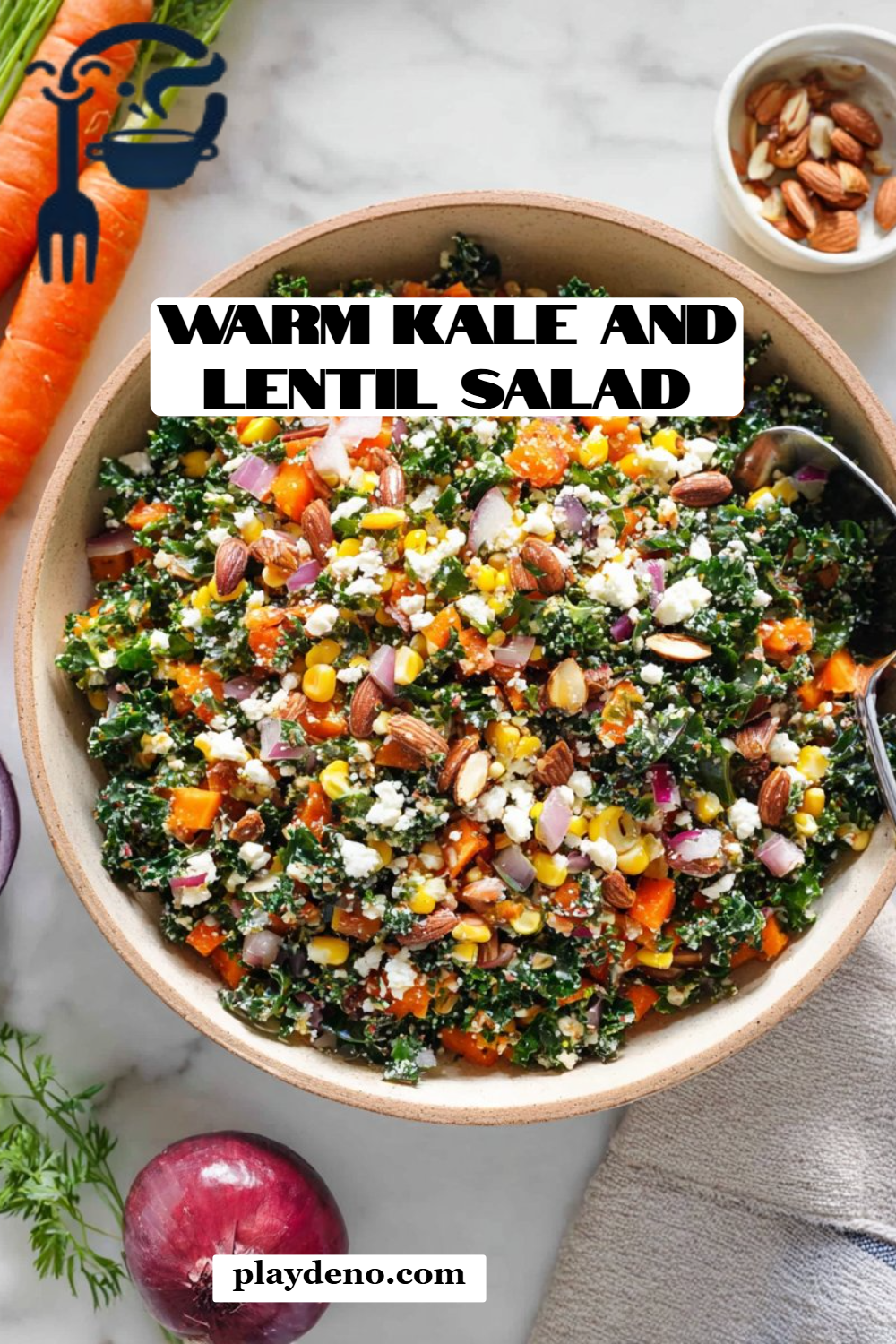 Warm Kale and Lentil Salad