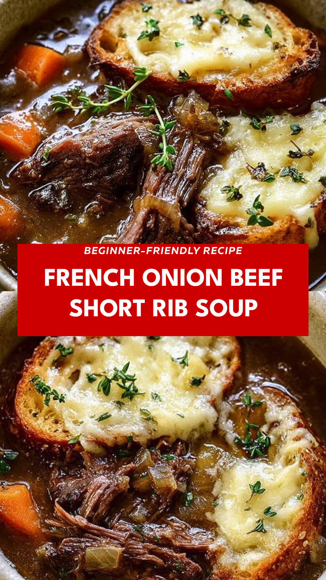 French Onion Beef Short Rib Soup