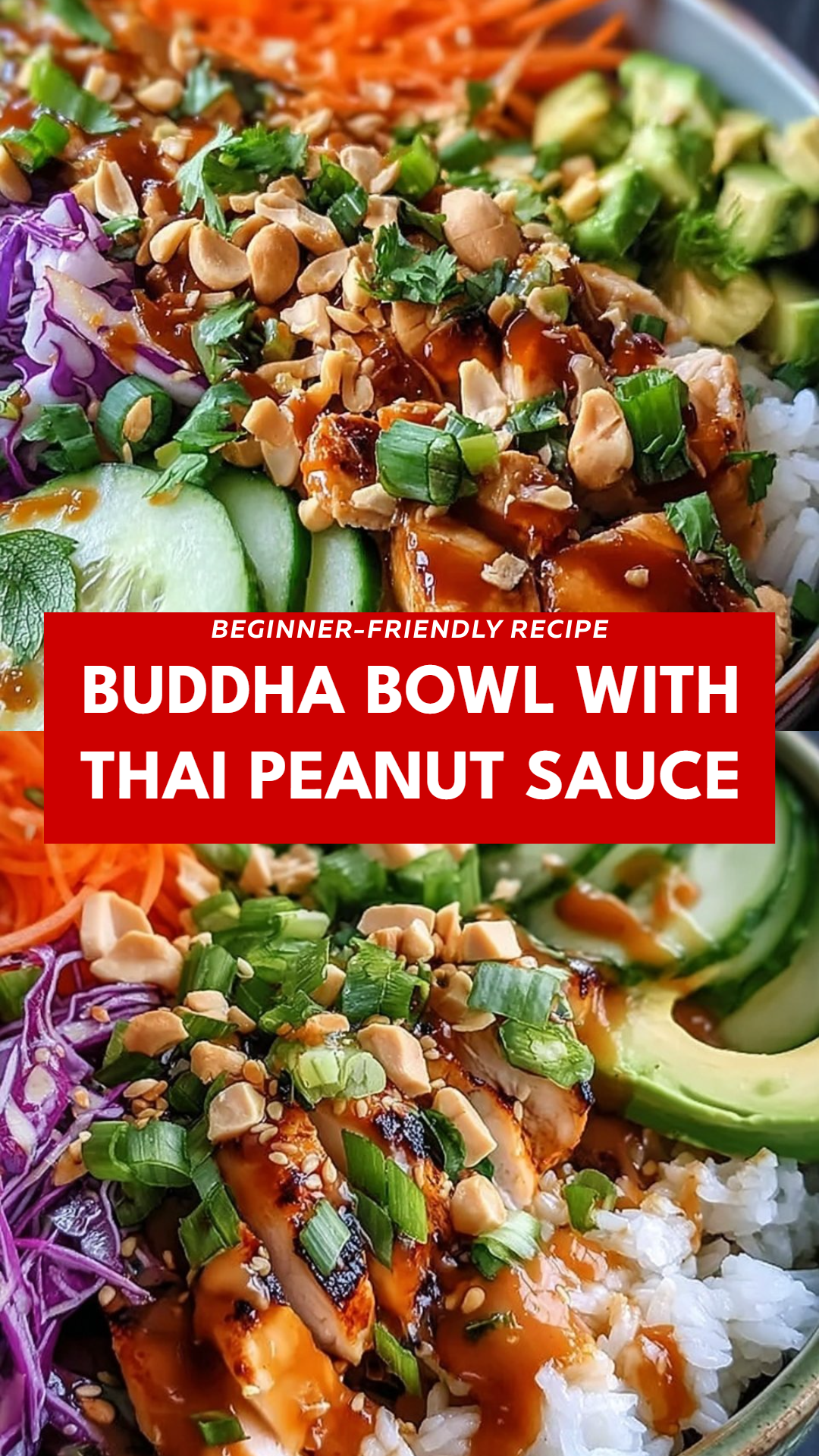 Buddha Bowl with Thai Peanut Sauce