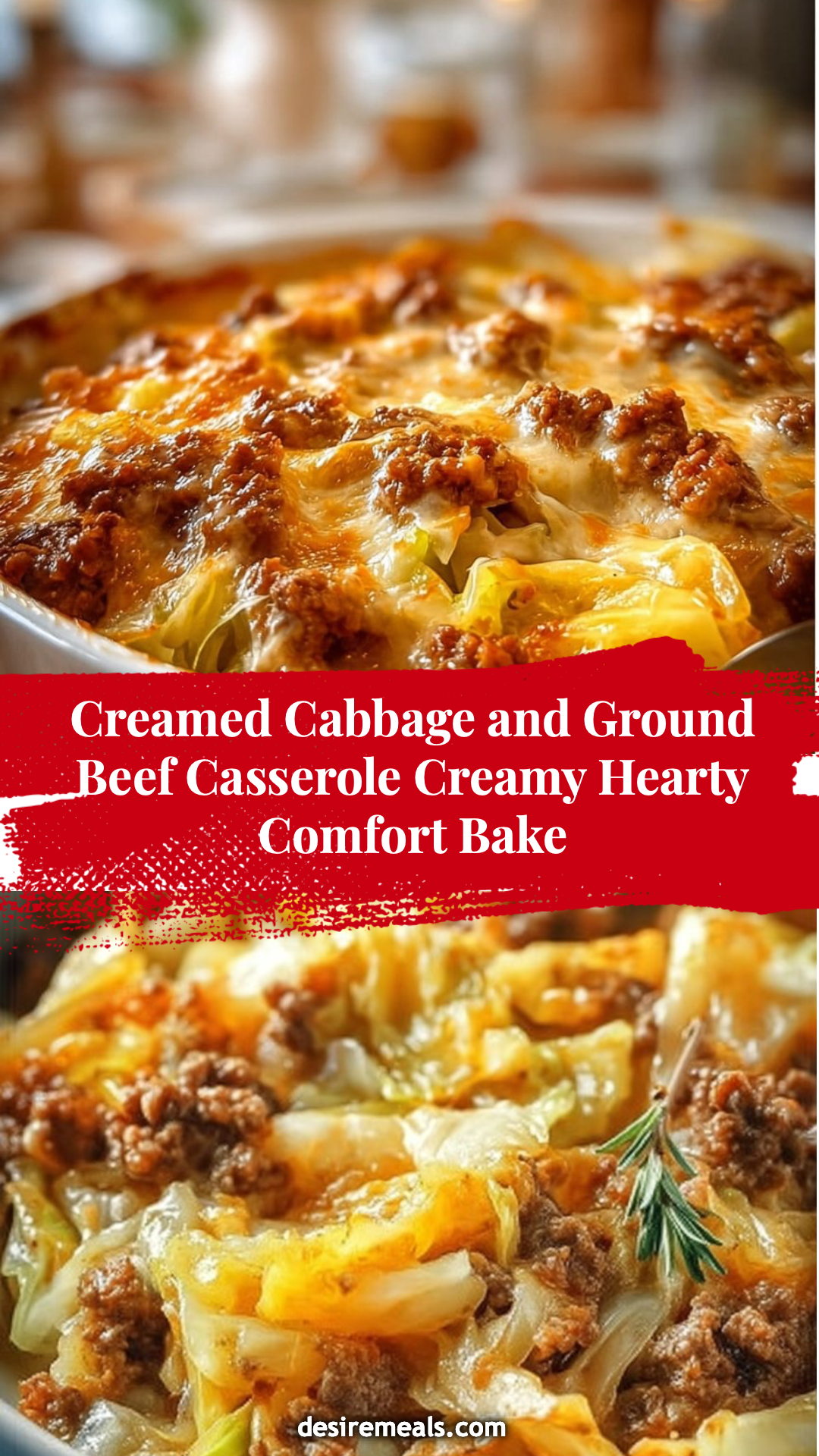 Creamed Cabbage and Ground Beef Casserole Creamy Hearty Comfort Bake