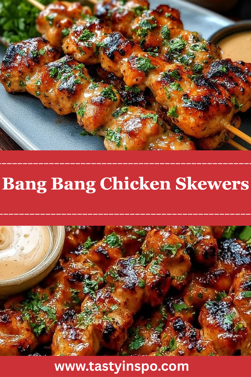 Bang Bang Chicken Skewers