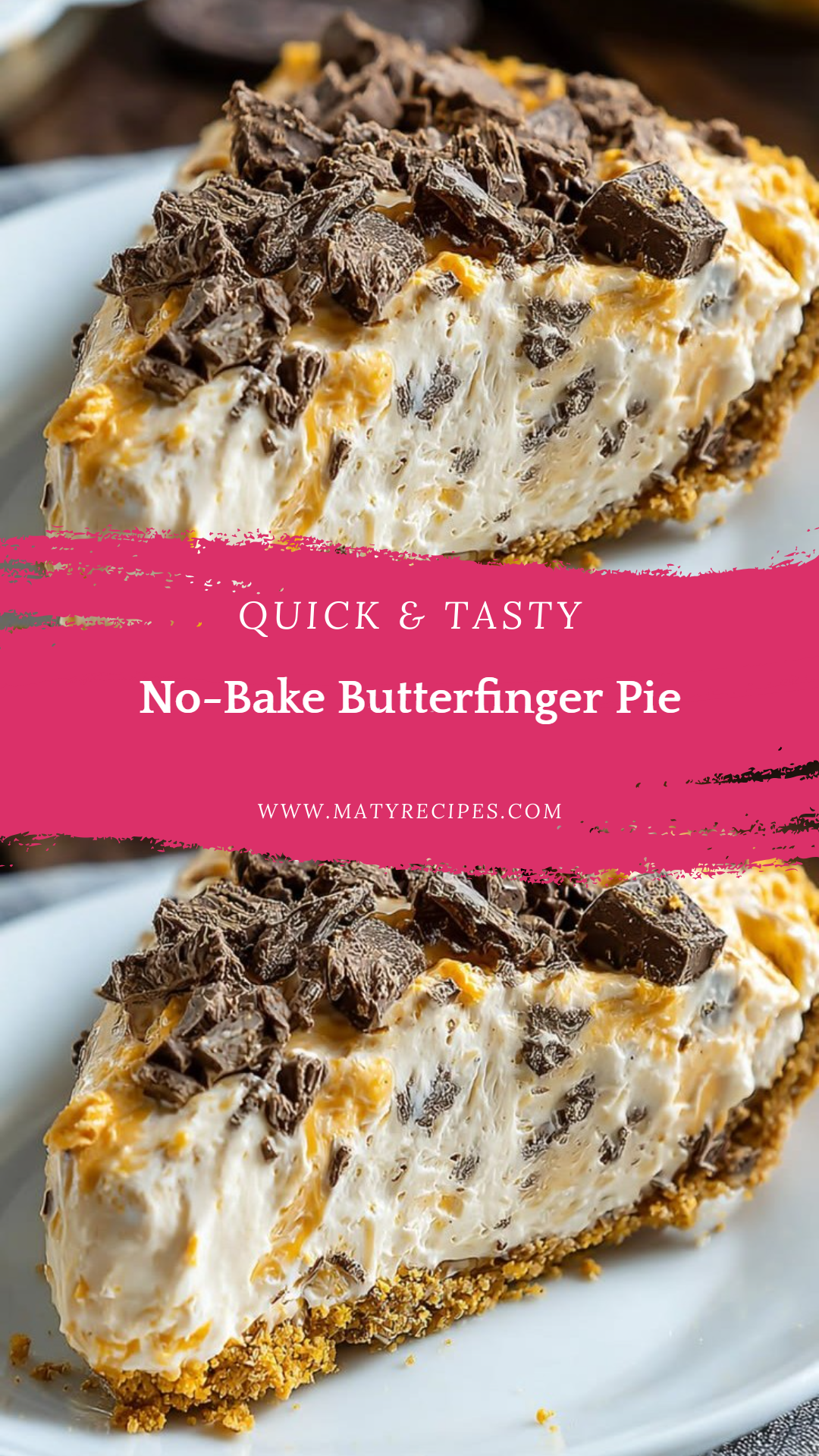 No-Bake Butterfinger Pie