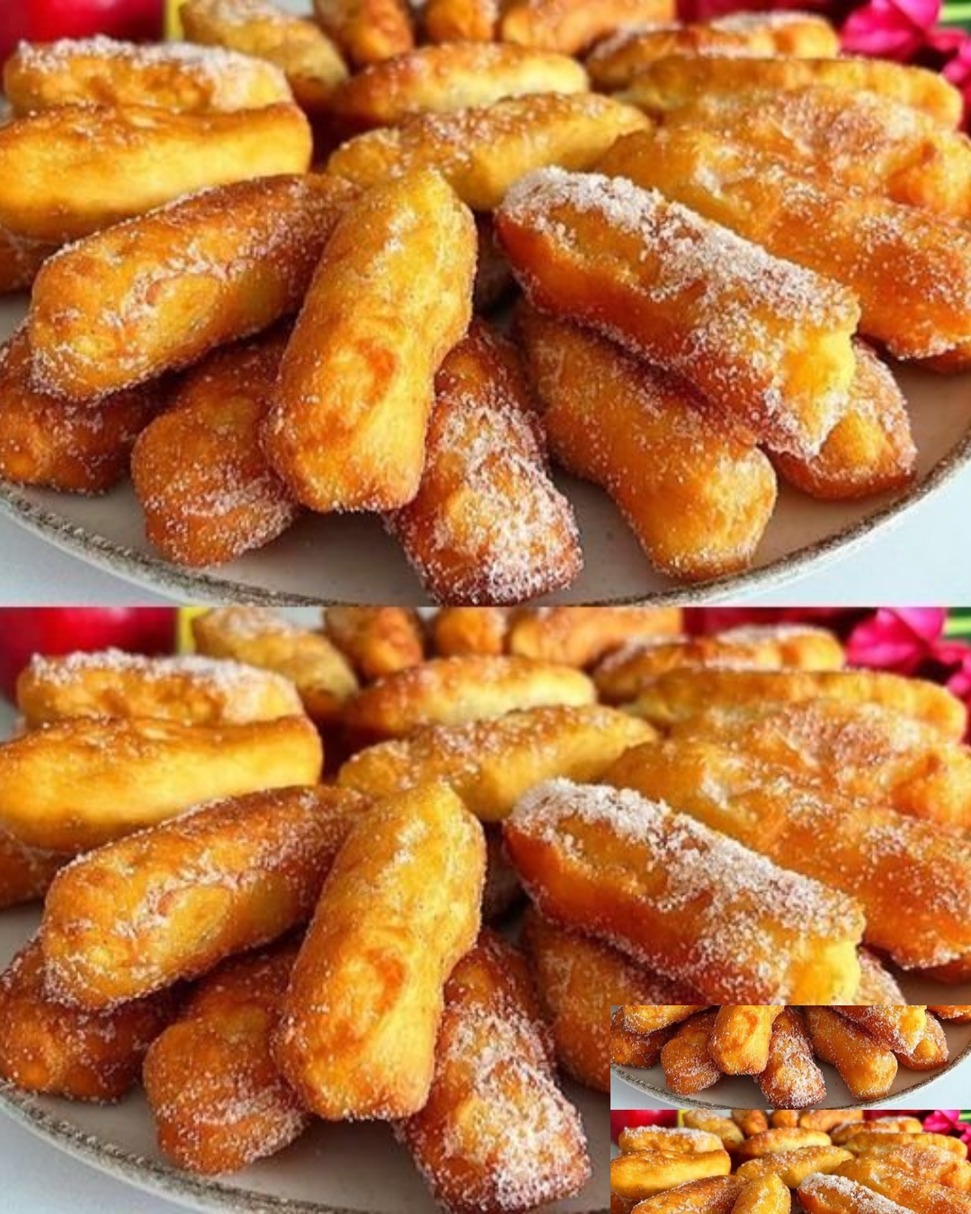 Gebackene Apfelstreifen