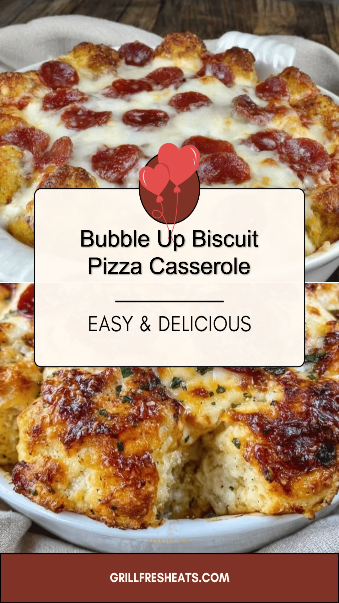 Bubble Up Biscuit Pizza Casserole