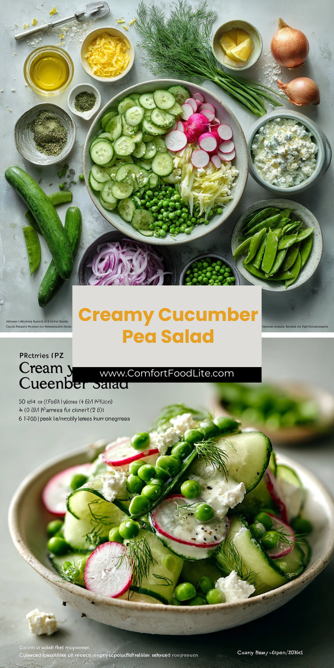 Creamy Cucumber Pea Salad