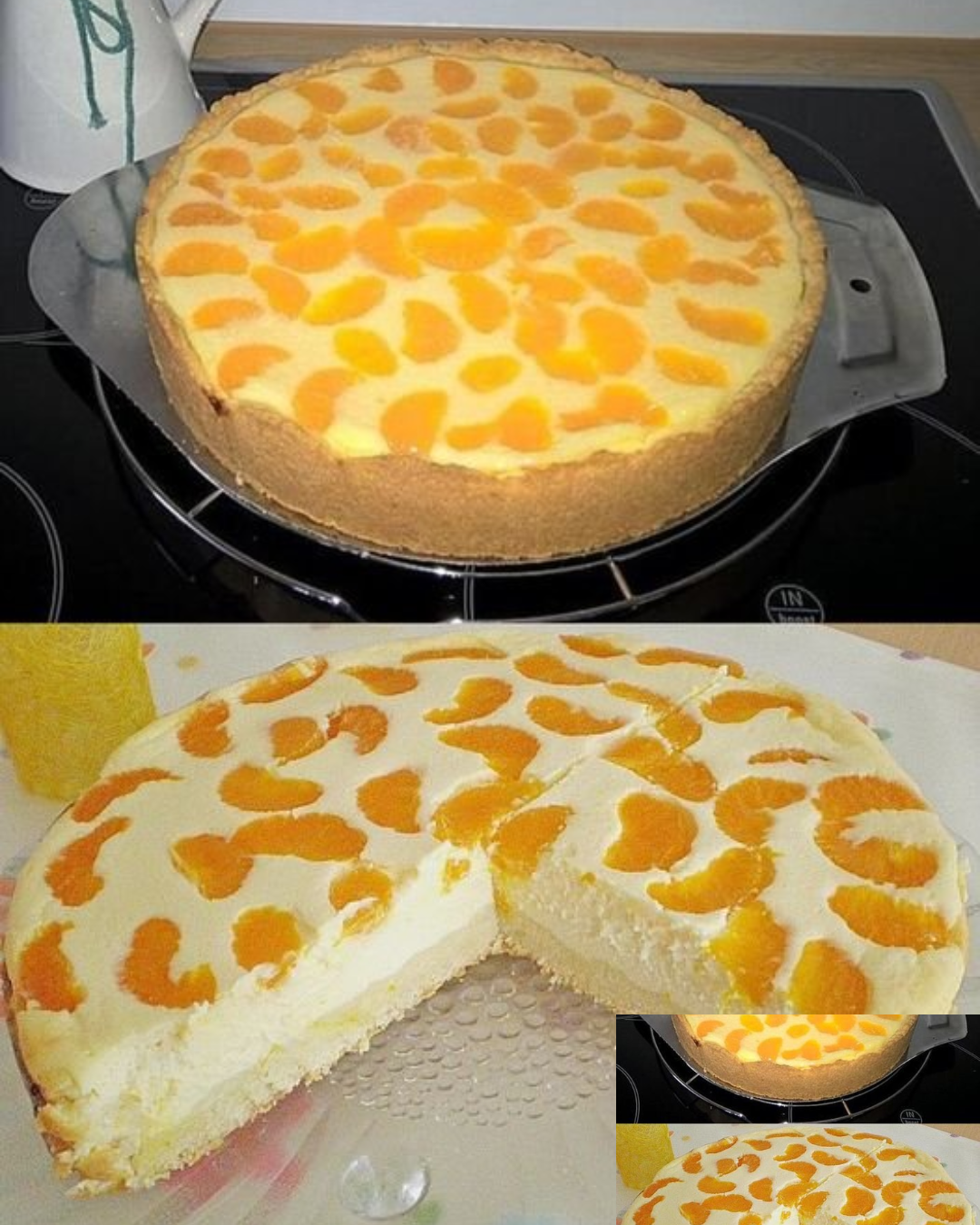 Faule Weiber Quarkkuchen mit Vanillepudding