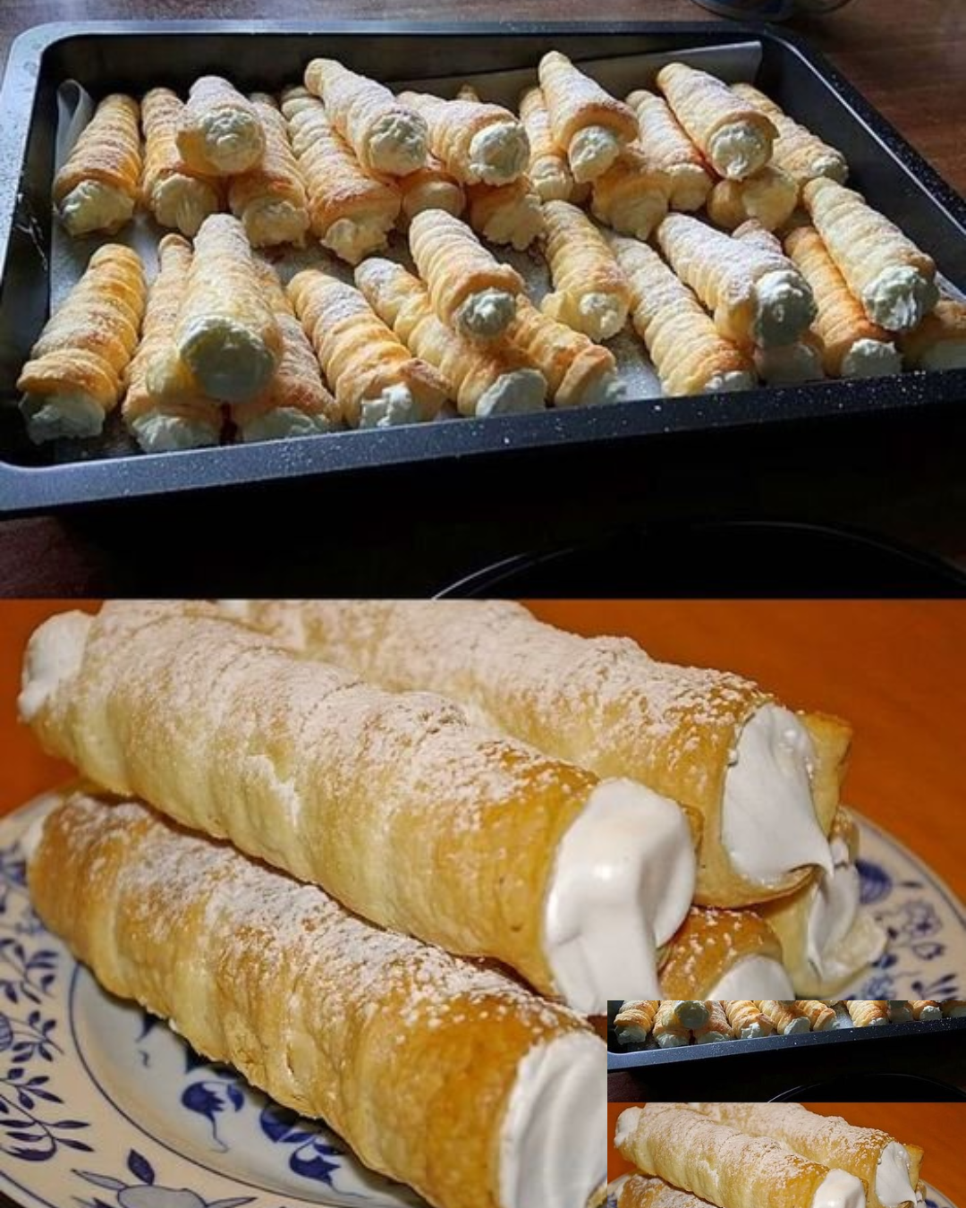 Schaumrolle mit Vanillecreme