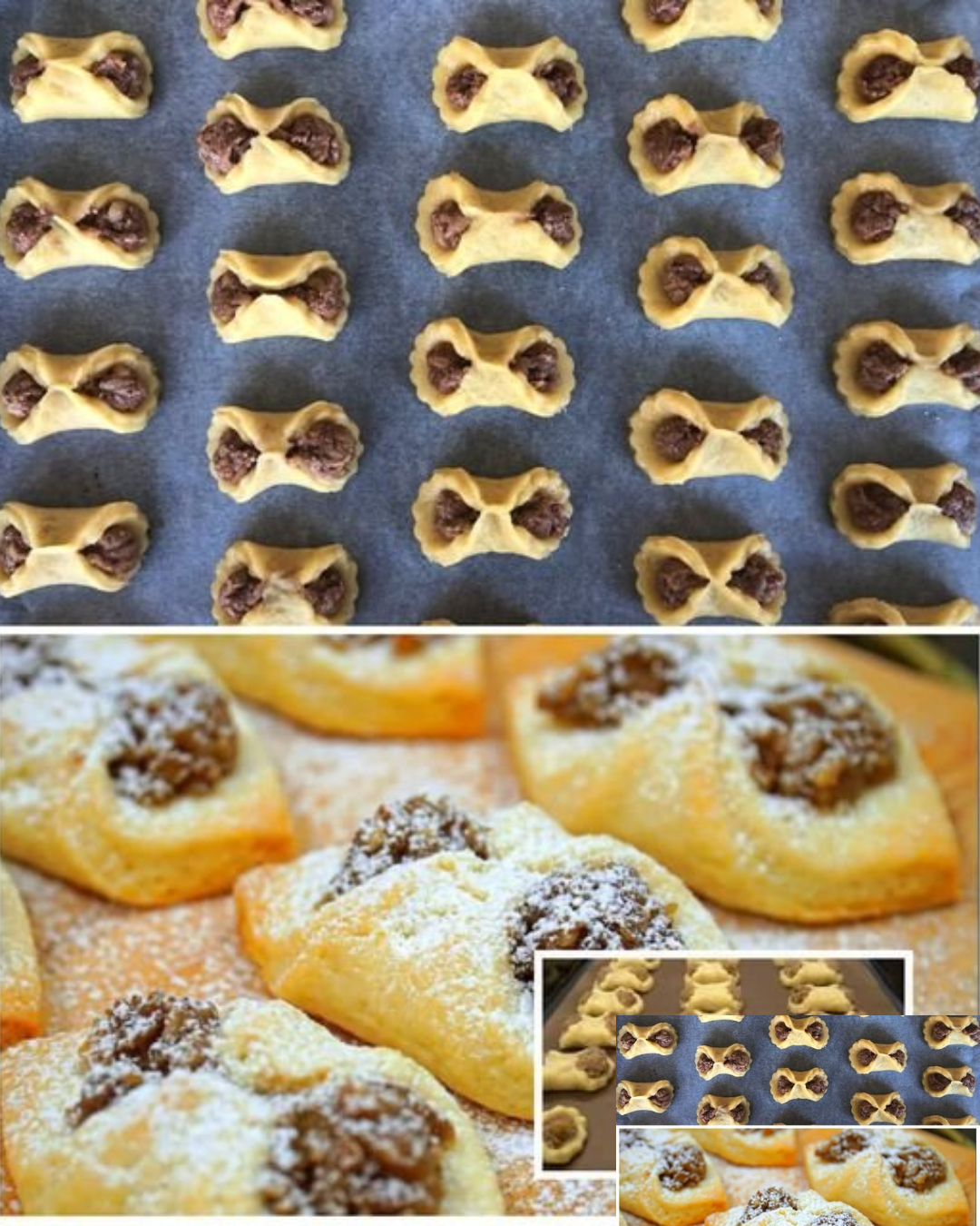 Omas Nusstaschen mit Saure Sahne