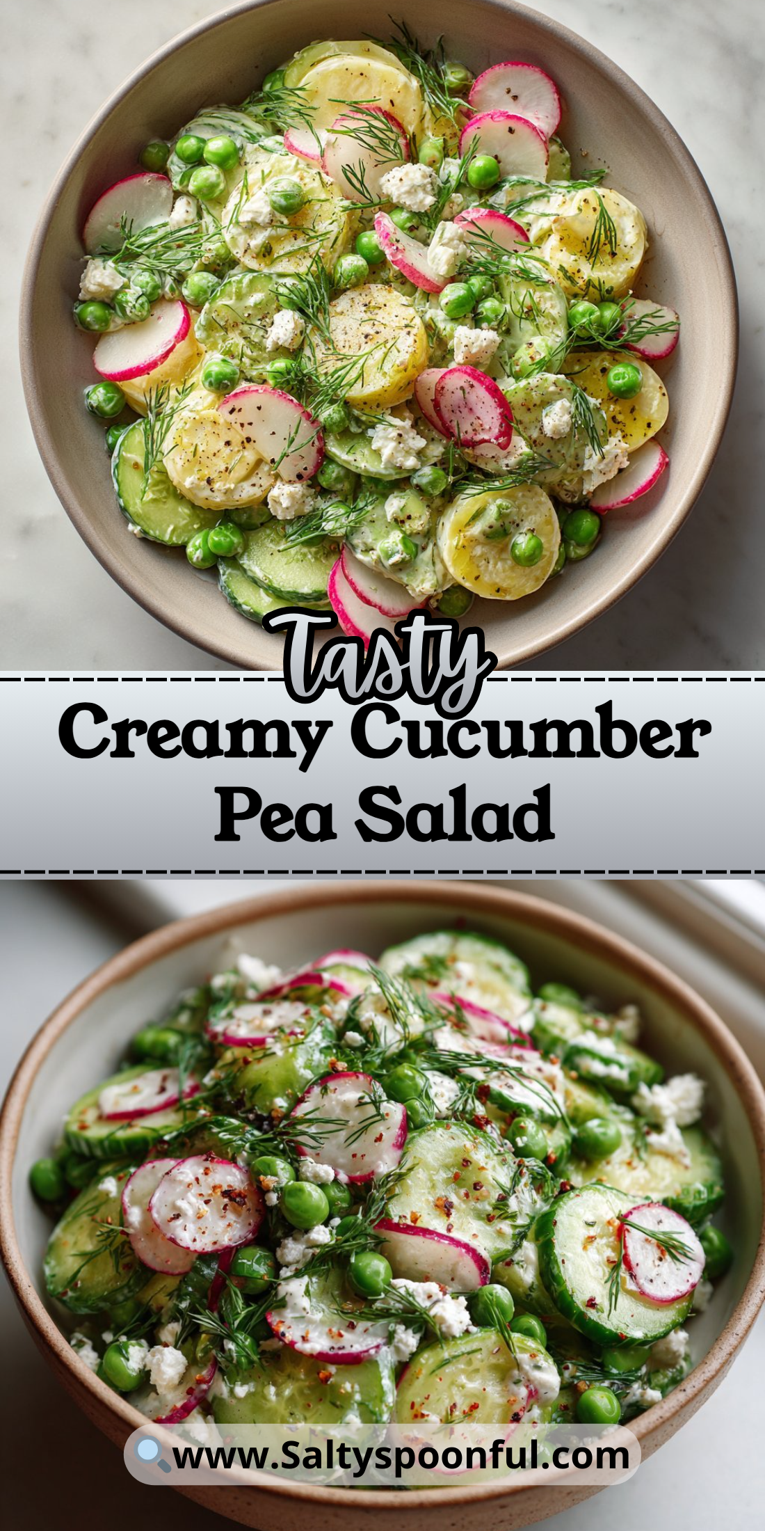 Creamy Cucumber Pea Salad