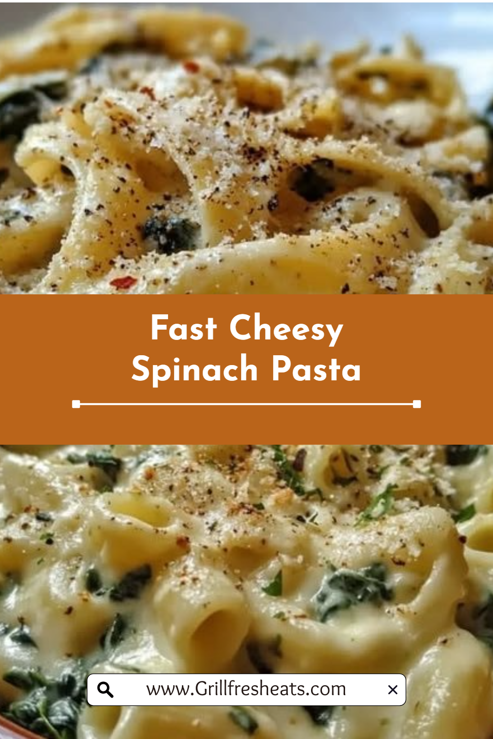 Fast Cheesy Spinach Pasta 1 Fast Cheesy Spinach Pasta