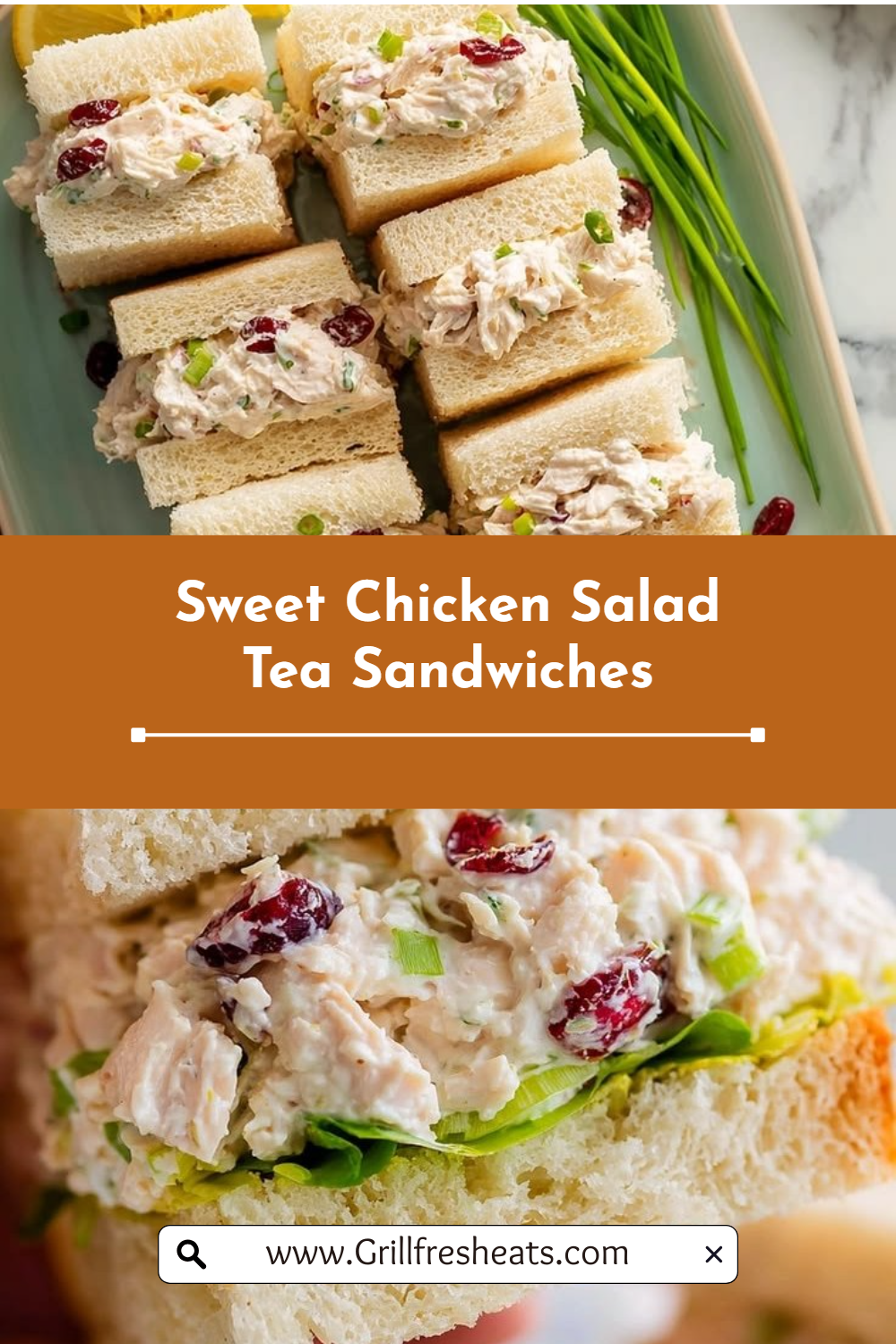 Sweet Chicken Salad Tea Sandwiches 1 Sweet Chicken Salad Tea Sandwiches