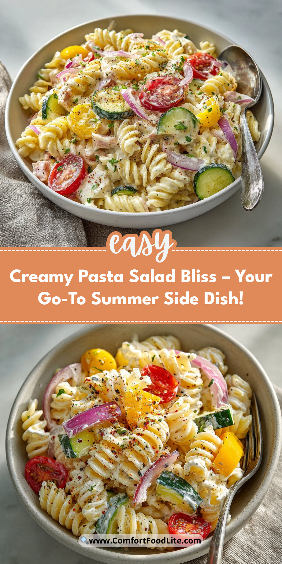 Creamy Pasta Salad Bliss – Your Go-To Summer Side Dish!