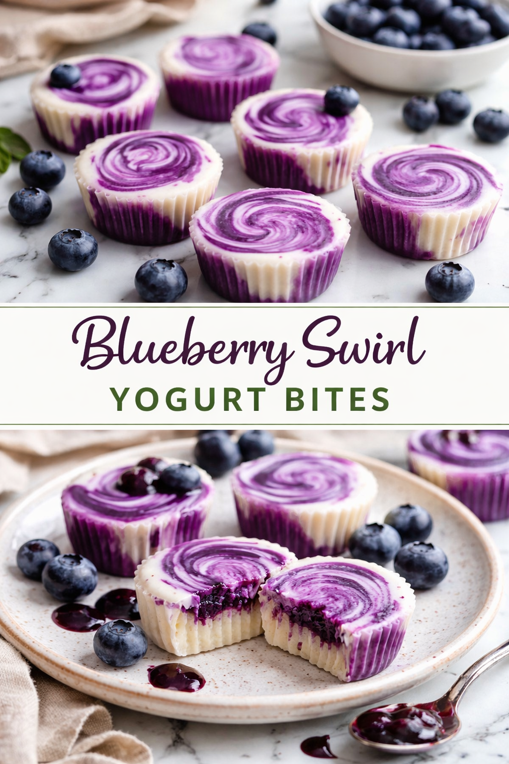 Blueberry Swirl Yogurt Bites