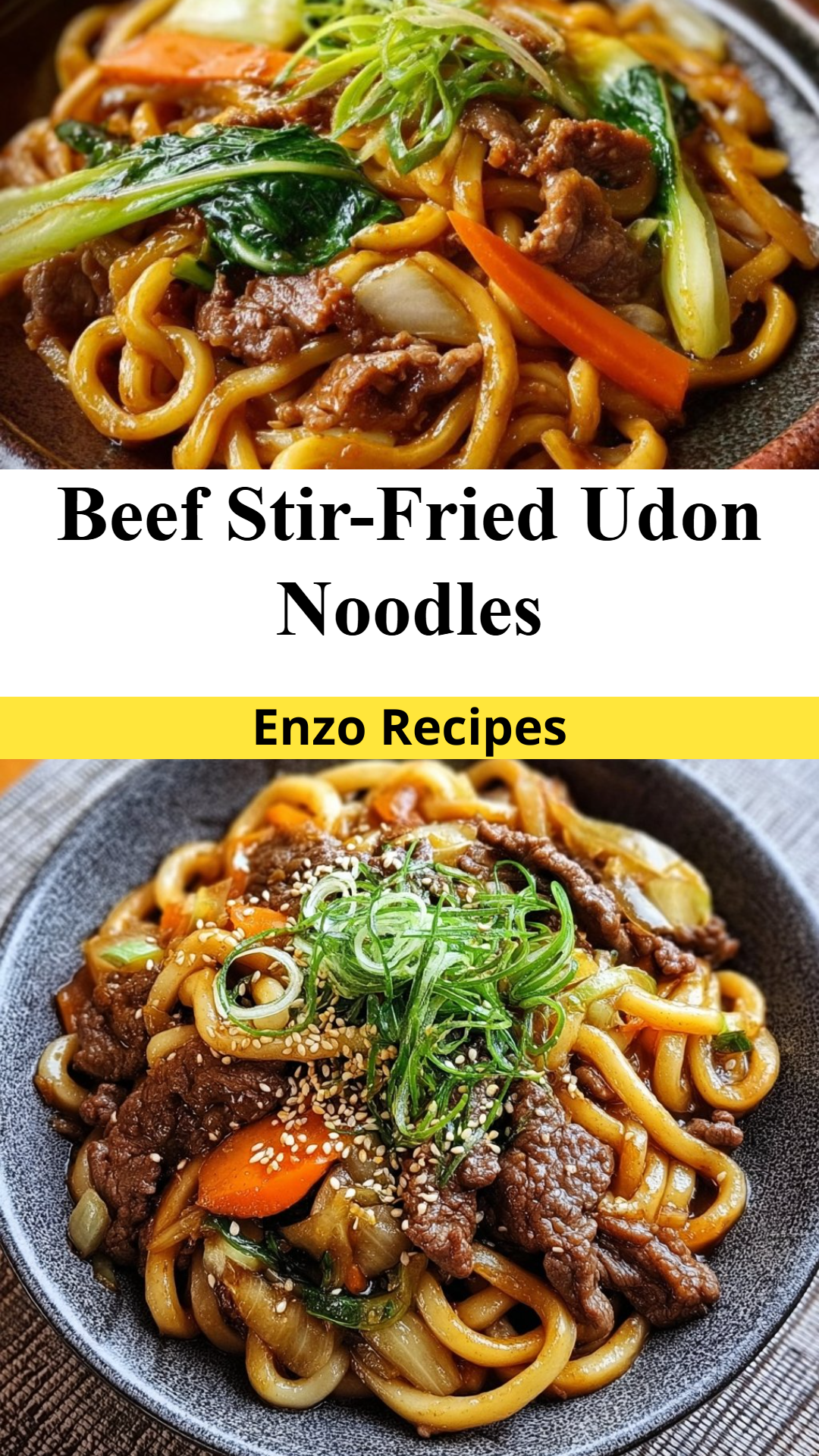 Beef Stir-Fried Udon Noodles
