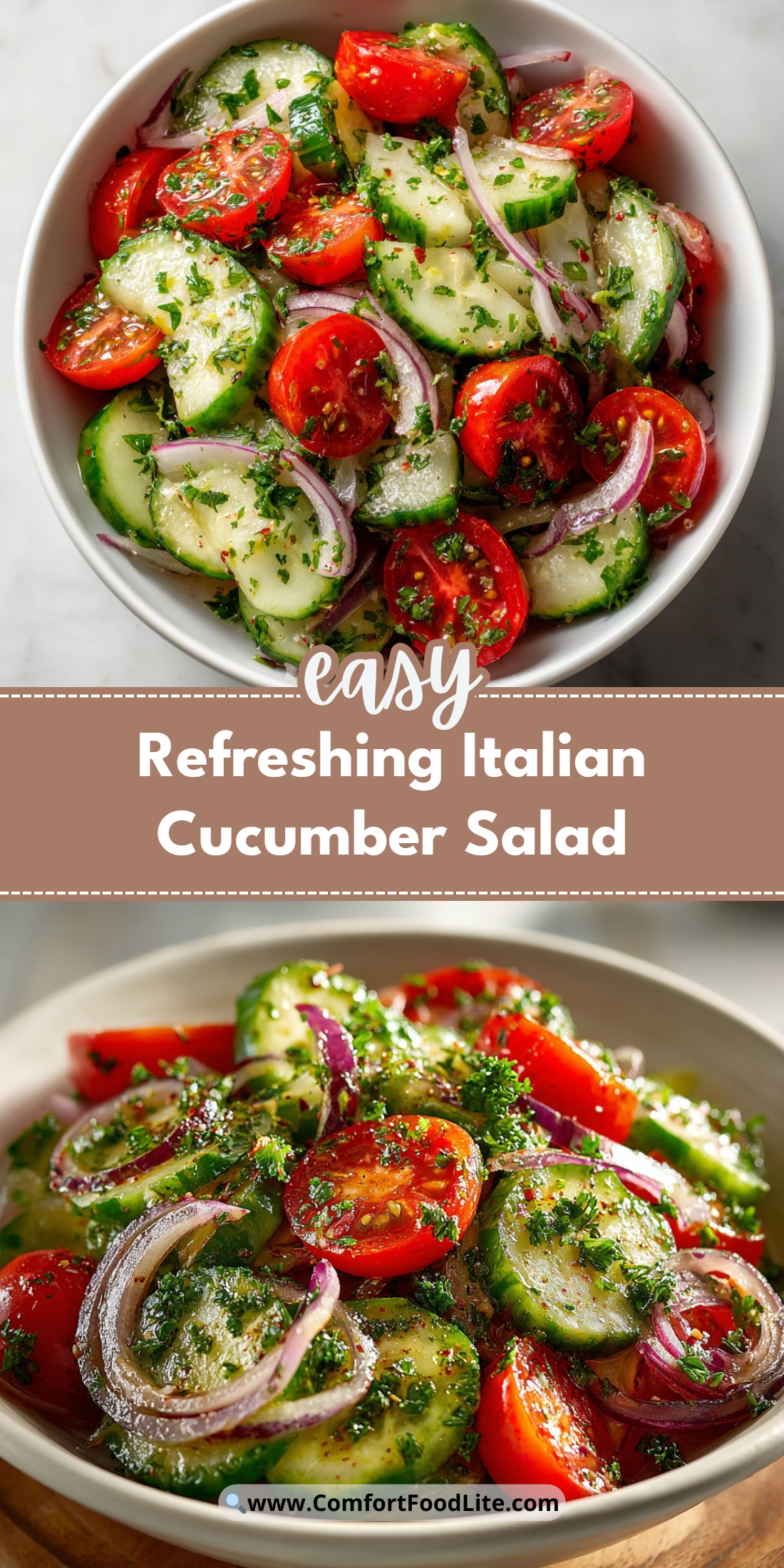 Refreshing Italian Cucumber Salad