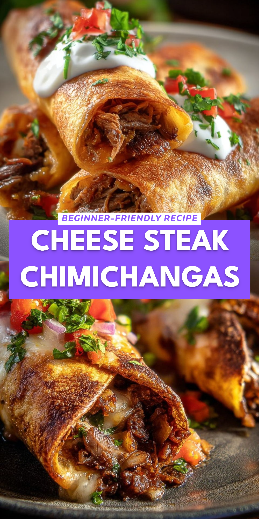Cheese Steak Chimichangas
