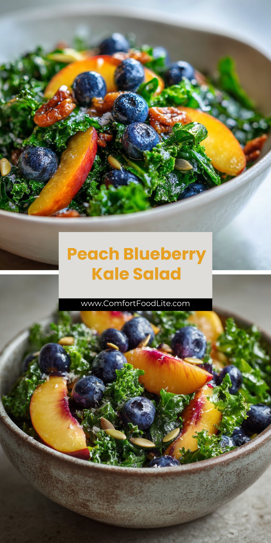 Peach Blueberry Kale Salad