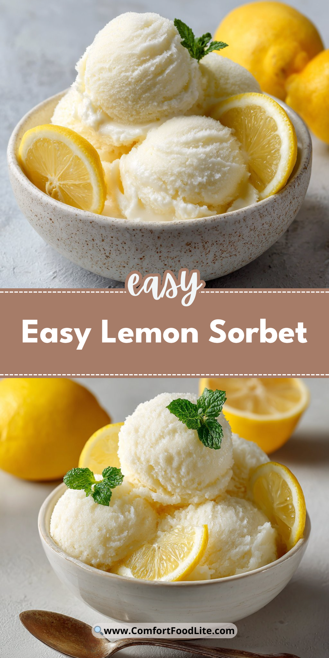 Easy Lemon Sorbet