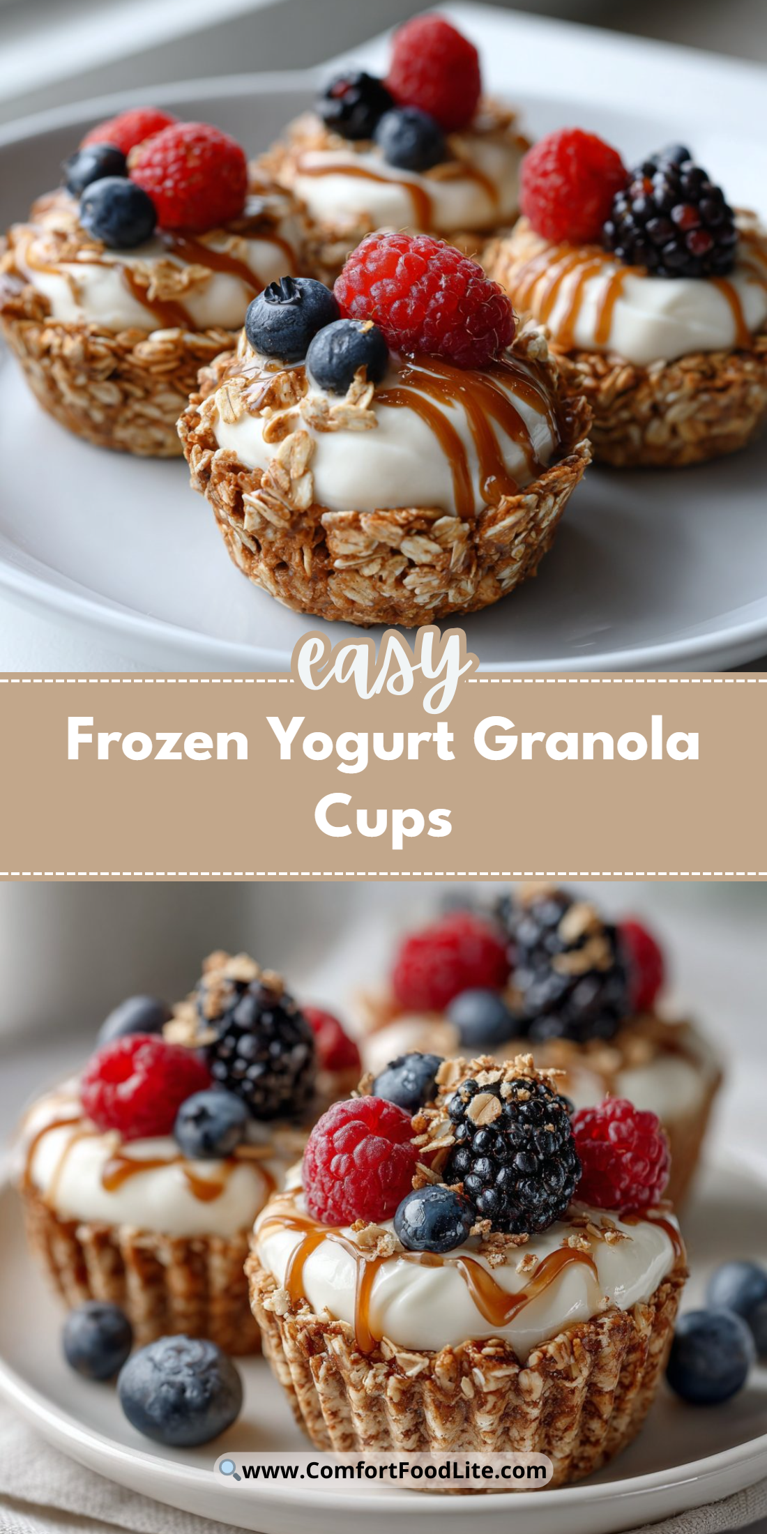 Frozen Yogurt Granola Cups