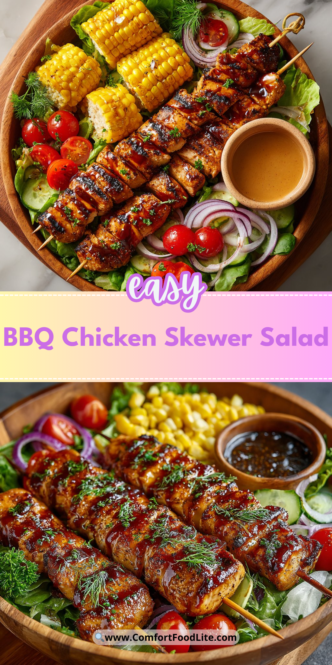 BBQ Chicken Skewer Salad